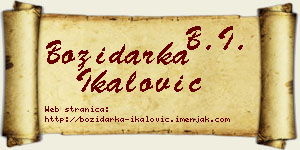 Božidarka Ikalović vizit kartica